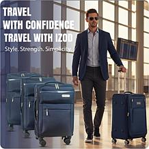 IZOD Ocean 3pc Expandable Luggage Set w/Spinner Wheels & Lock