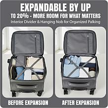 IZOD River 3pc Expandable Luggage Set w/Spinner Wheels & Lock