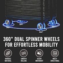 Izod Romeo 3-Piece Hard Shell Spinner Luggage Set