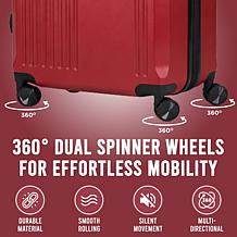 IZOD Zane 3pc Expandable Hardside Luggage Set with Spinner Wheels