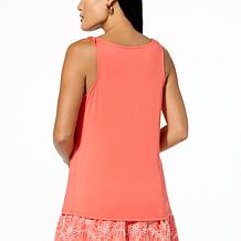 Jaclyn Smith Draped-Neck Sleeveless Top