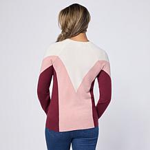 Jaclyn Smith Long-Sleeve Fine-Gauge Retro Sweater