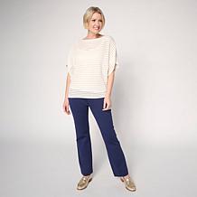 Jaclyn Smith Ponte Knit Pull-On Bootcut Pant