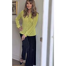 Jaclyn Smith Pull-On Wide Leg Pleated Pant