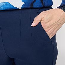Jaclyn Smith Stretch Tech Pull-On Pant with Zipper Pockets