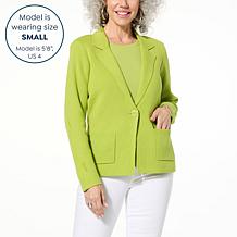 Jaclyn Smith Sweater Knit Blazer