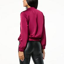 Jaclyn Smith Zip-Front Bomber Jacket