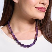 Jay King 18" Amethyst Sterling Silver Graduated Bead Necklace