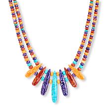 Jay King 2-Strand Turquoise and Spiny Oyster Beaded 18" Necklace