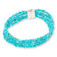 Jay King 4-Strand 6-3/4" Chilean Turquoise Bracelet w/Magnetic Clasp