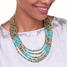 Jay King 5-Strand Spruce Mountain Turquoise Nugget 18" Necklace