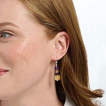 Jay King Amethyst & Citrine Earrings, Sterling Silver