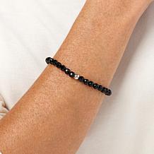 Jay King Black Chalcedony Bead Stretch Bracelet