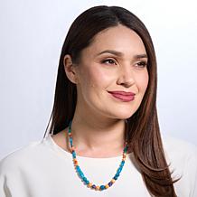Jay King Blue Apatite and Spiny Oyster Shell Beaded Necklace