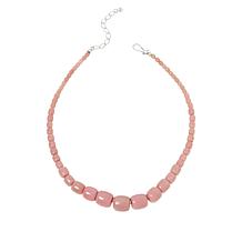 Jay King Cameo Mauve Stone Graduated Bead Necklace