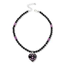 Jay King Chalcedony and Phosphosiderite Heart Pendant with Necklace