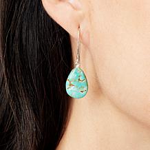 Jay King Chilean Turquoise Nugget Drop Sterling Silver Earrings