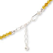 Jay King Compressed Green Amber Graduated Bead 18" Necklace