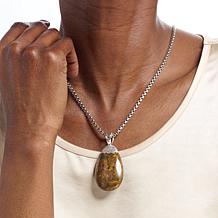 Jay King Congolese Flower Calcite Sterling Silver Pear Pendant