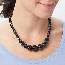 Jay King Fanjing Black Serpentine Graduated Bead Necklace