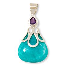 Jay King Gallery Collection Amazonite and Amethyst Pendant