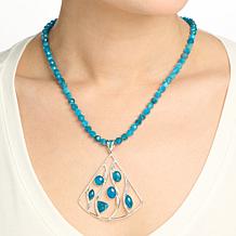 Jay King Gallery Collection Madagascar Apatite Pendant w/Bead Necklace