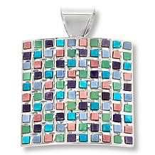 Jay King Gallery Collection Multicolored Multigem Square Pendant