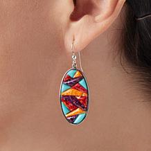 Jay King Gallery Collection Multigem Mosaic Oval Drop Earrings