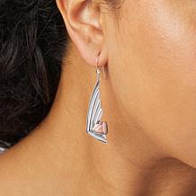 Jay King Gallery Collection Pink Rhodochrosite Drop Earrings