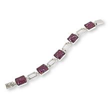 Jay King Gallery Collection Red Coral-Purple Shell Reversible Bracelet