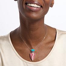 Jay King Gallery Collection Rhodochrosite & Peruvian Turquoise Pendant