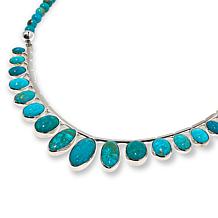 Jay King Gallery Collection Sterling Silver Sonoran Turquoise Necklace