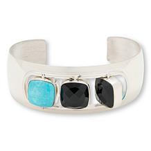 Jay King Gallery Collection Turquoise & Chalcedony Reversible Cuff