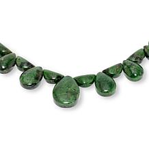 Jay King Green Chrome Diopside Sterling Silver 18" Necklace