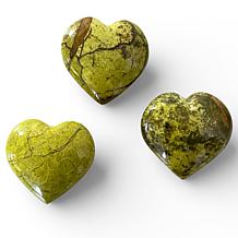 Jay King Madagascar Green Opal Polished Heart Specimen