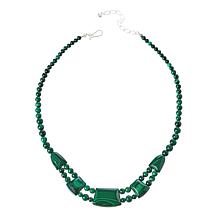 Jay King Malachite Bib-Style Beaded Necklace