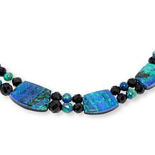 Jay King Milpilla Azurite Malachite and Midnight Chalcedony Necklace