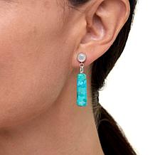 Jay King Mother-of-Pearl & Azure Peaks Turquoise Drop Earrings