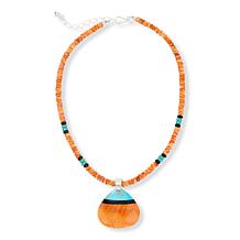 Jay King Multi-Gemstone Inlay Pendant and Beaded Necklace