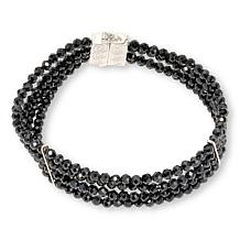 Jay King Multi-Strand Black Spinel Bead Magnetic Bracelet