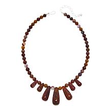 Jay King Multicolor Andorra Moss Agate Sterling Silver Necklace