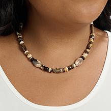 Jay King Multicolor Peanut Wood Stone Bead 18" Necklace