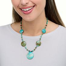 Jay King Multicolor Spruce Mountain Turquoise Round Station Necklace