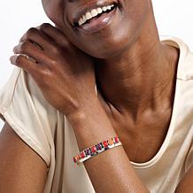 Jay King Multicolored Spiny Oyster Sterling Silver Cuff Bracelet 