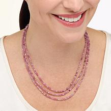 Jay King Pink Tourmaline Bead 3-Strand 18" Necklace
