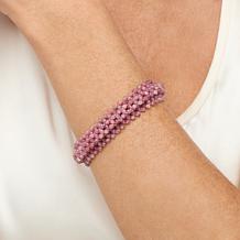 Jay King Pink Tourmaline Bead Woven Stretch Bracelet