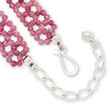 Jay King Pink Tourmaline Woven Bead Necklace