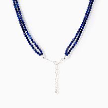 Jay King Rhodochrosite & Lapis SS Pendant w/ 2 Strand Beaded Necklace