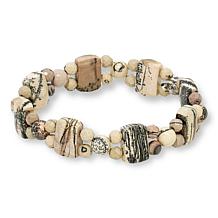 Jay King Royal Dendritic Calcite Bead Stretch Bracelet
