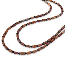 Jay King Sandstorm Calcite and Black Spinel Bead 60" Necklace